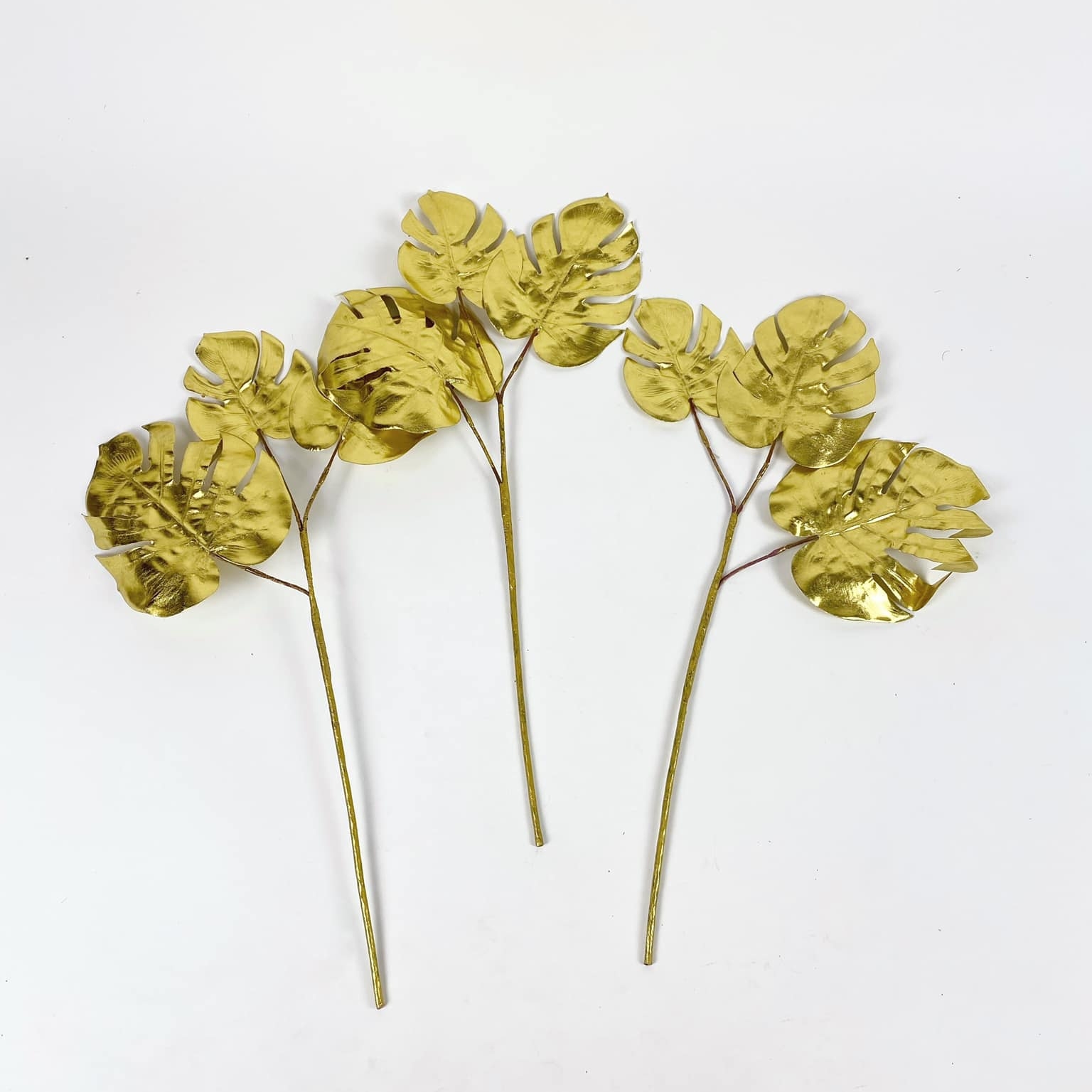 Лист монстери штучне золото FW-194