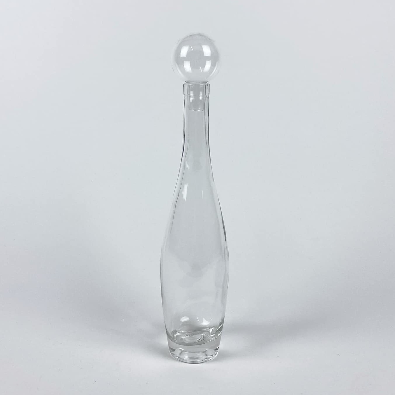 Графин з великою круглою пробкою прозоре скло KF-049