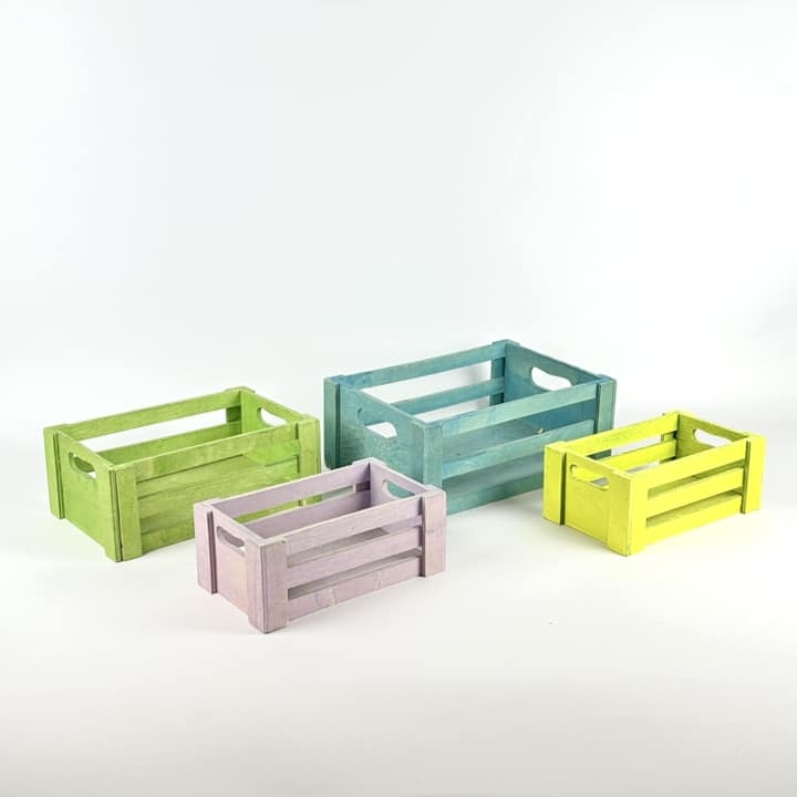 Ящик декоративний кольоровий дерево № 30