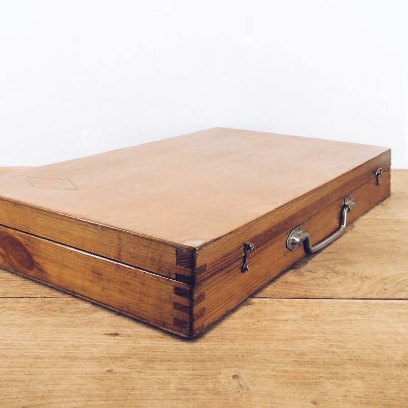 Ящик-чемодан дерево вінтаж 11
