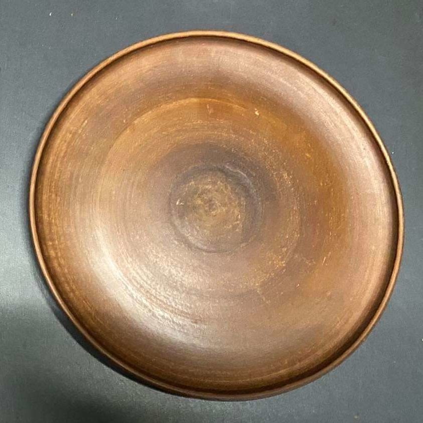 Тарілка з бортиком етно коричнева