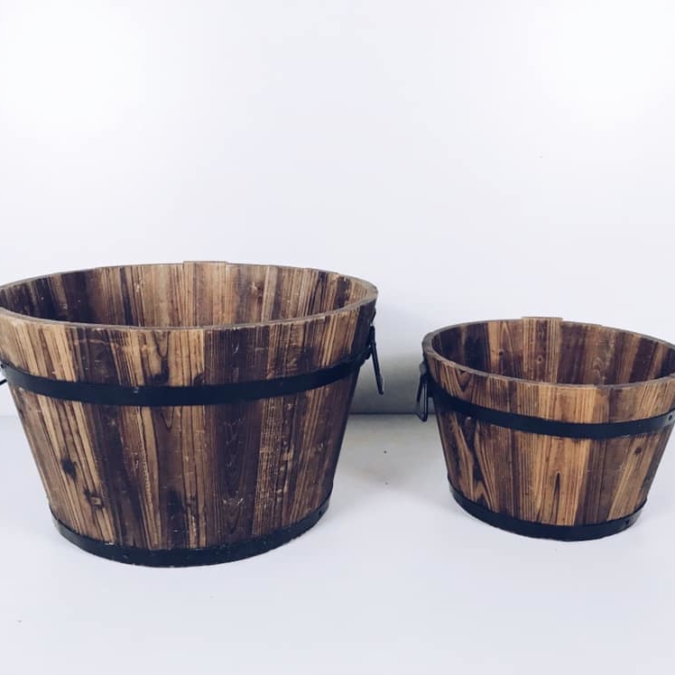 Кашпо з ручками т-дерево/метал