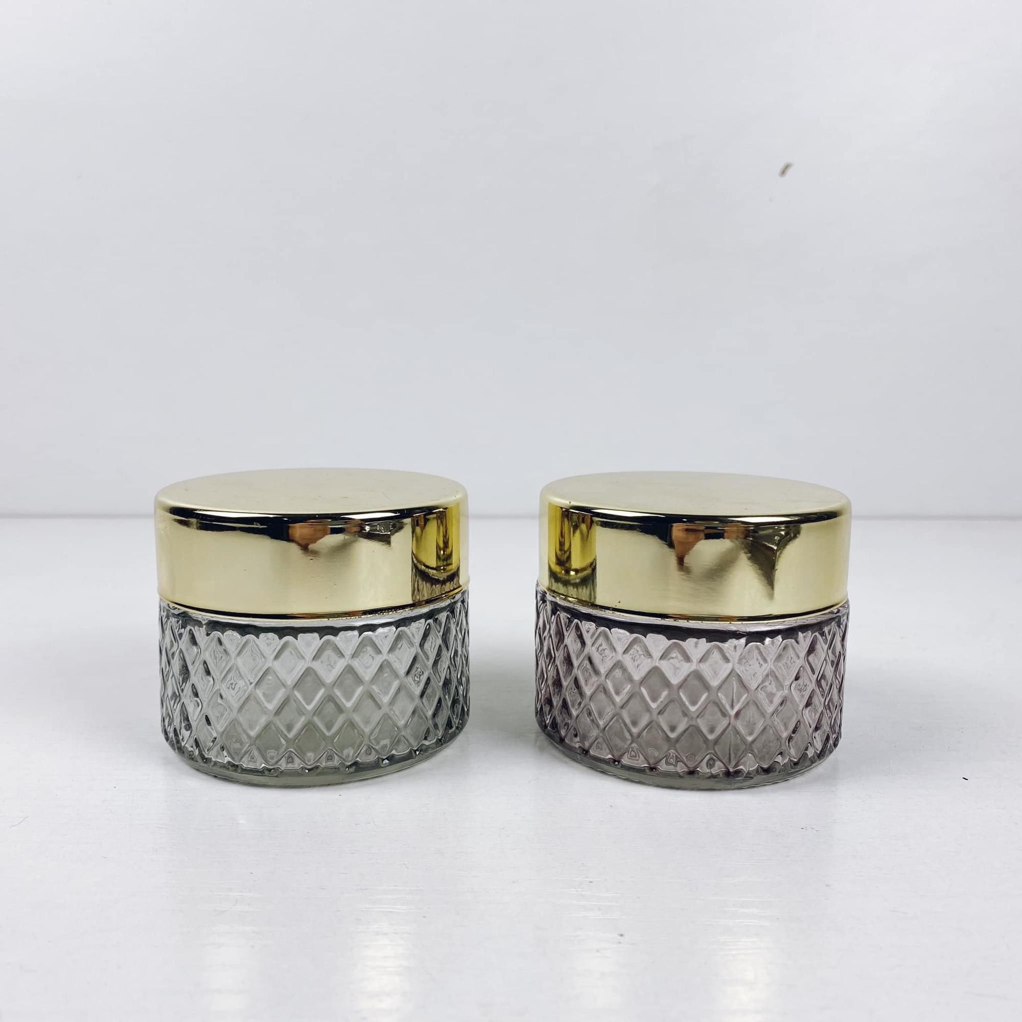 Баночка для косметики кольорове рельєфне скло BR-010