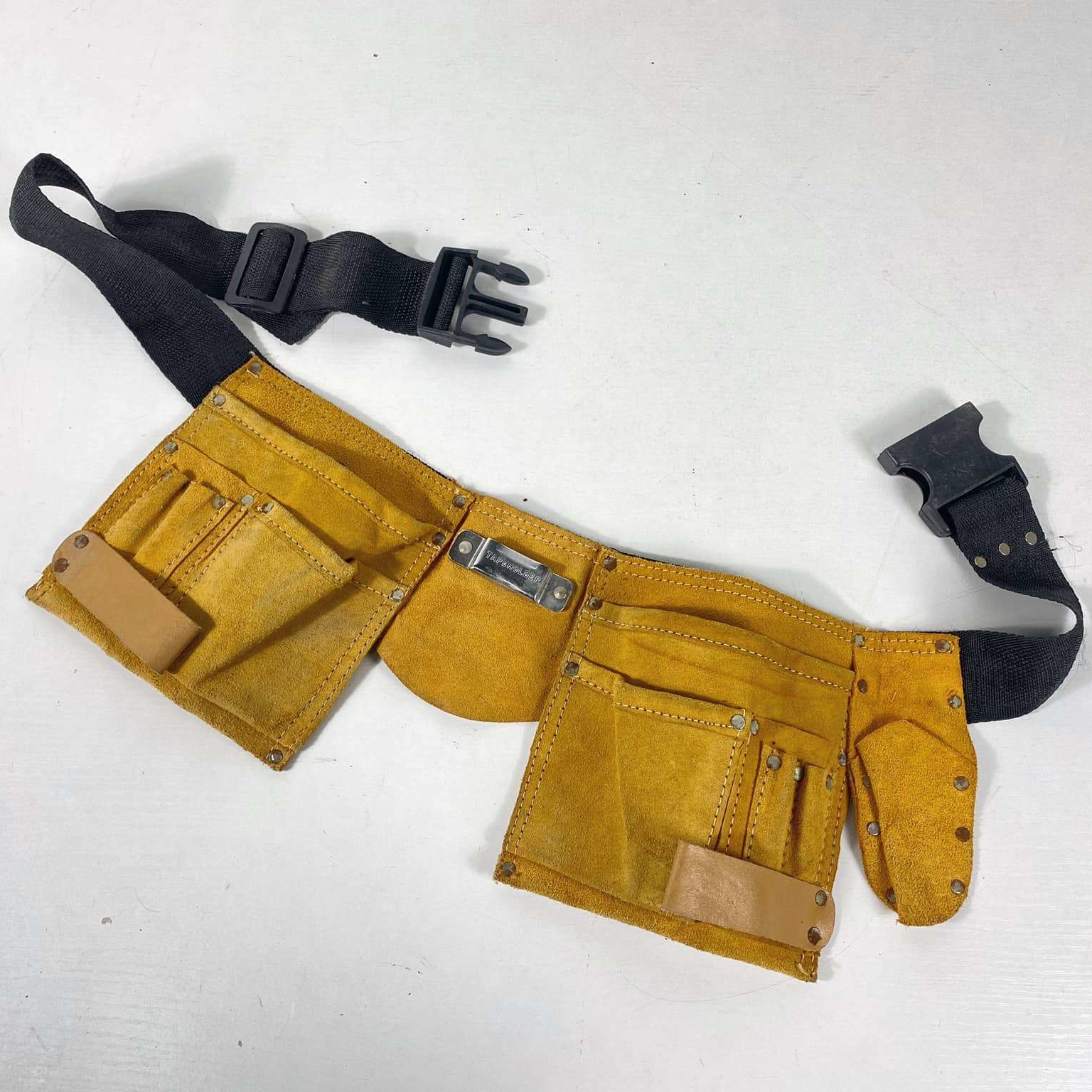 Сумка-пояс для інструментів жовта нат шкіра