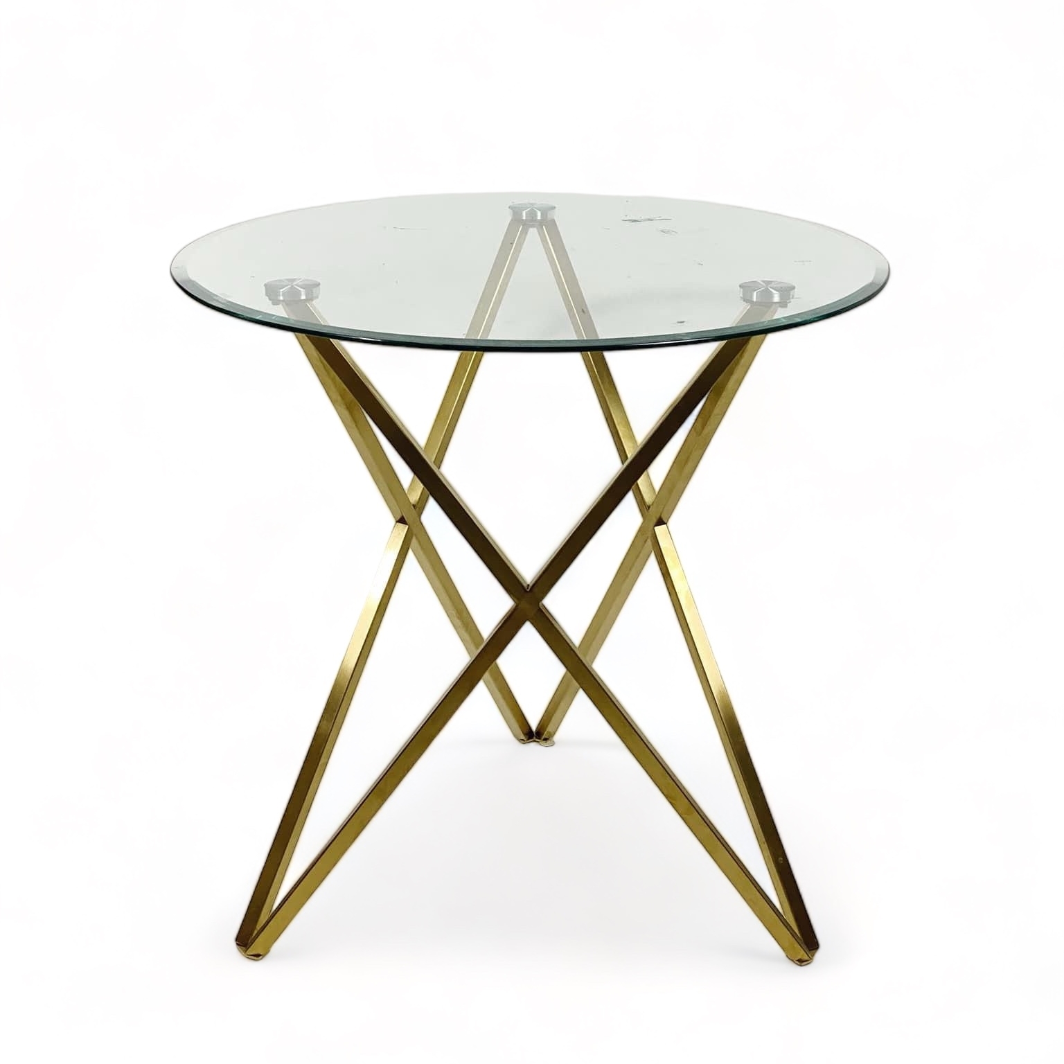 Стіл обідній круглий скло/метал TB-317