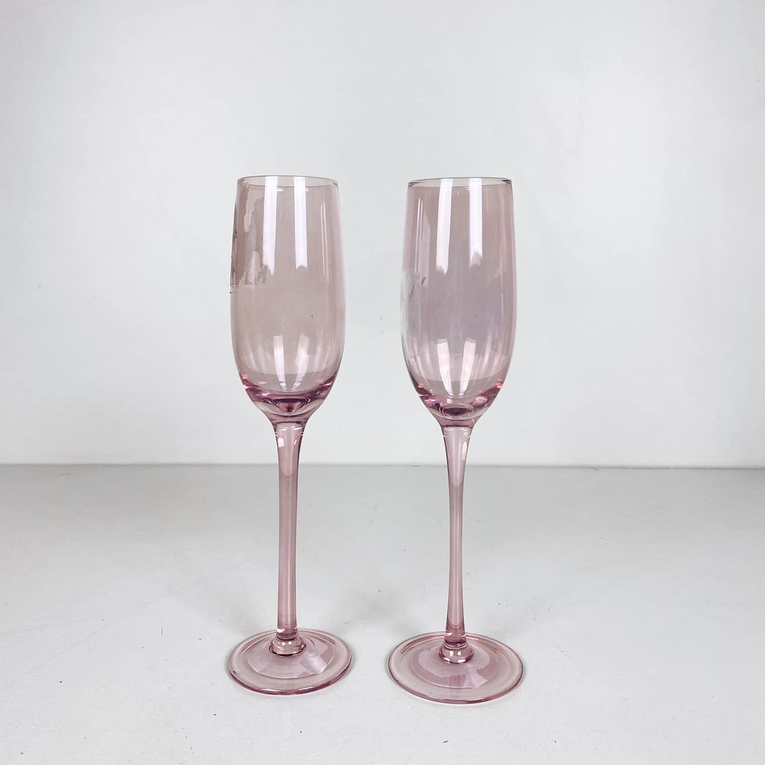 Бокал для шампанського рожеве скло GS-038