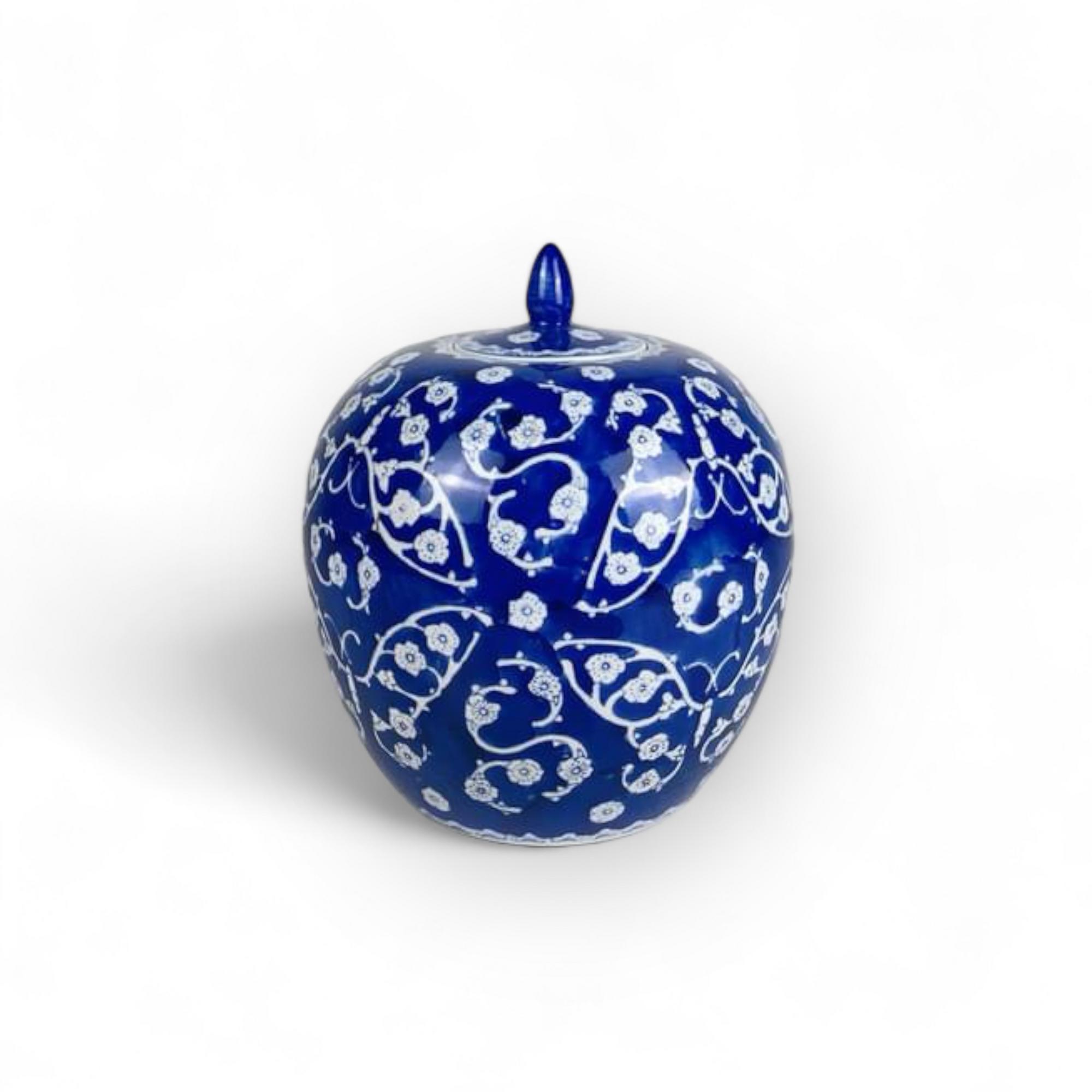 Ваза-банка китай синій розпис порцеляна вінтаж VA-392