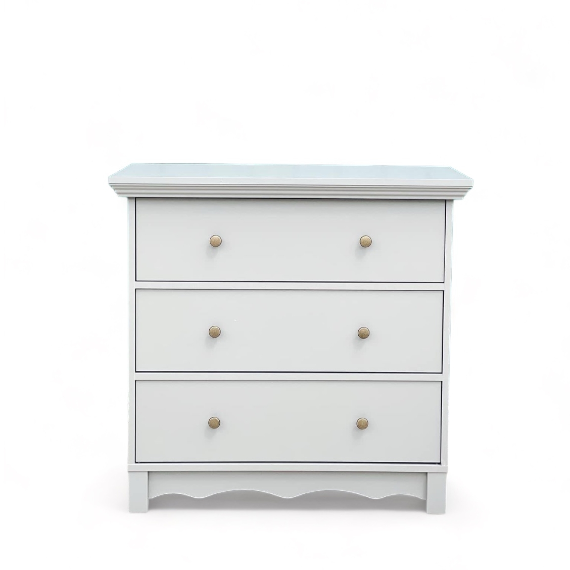 Комод 3 шухляди світло-сірий CB-072