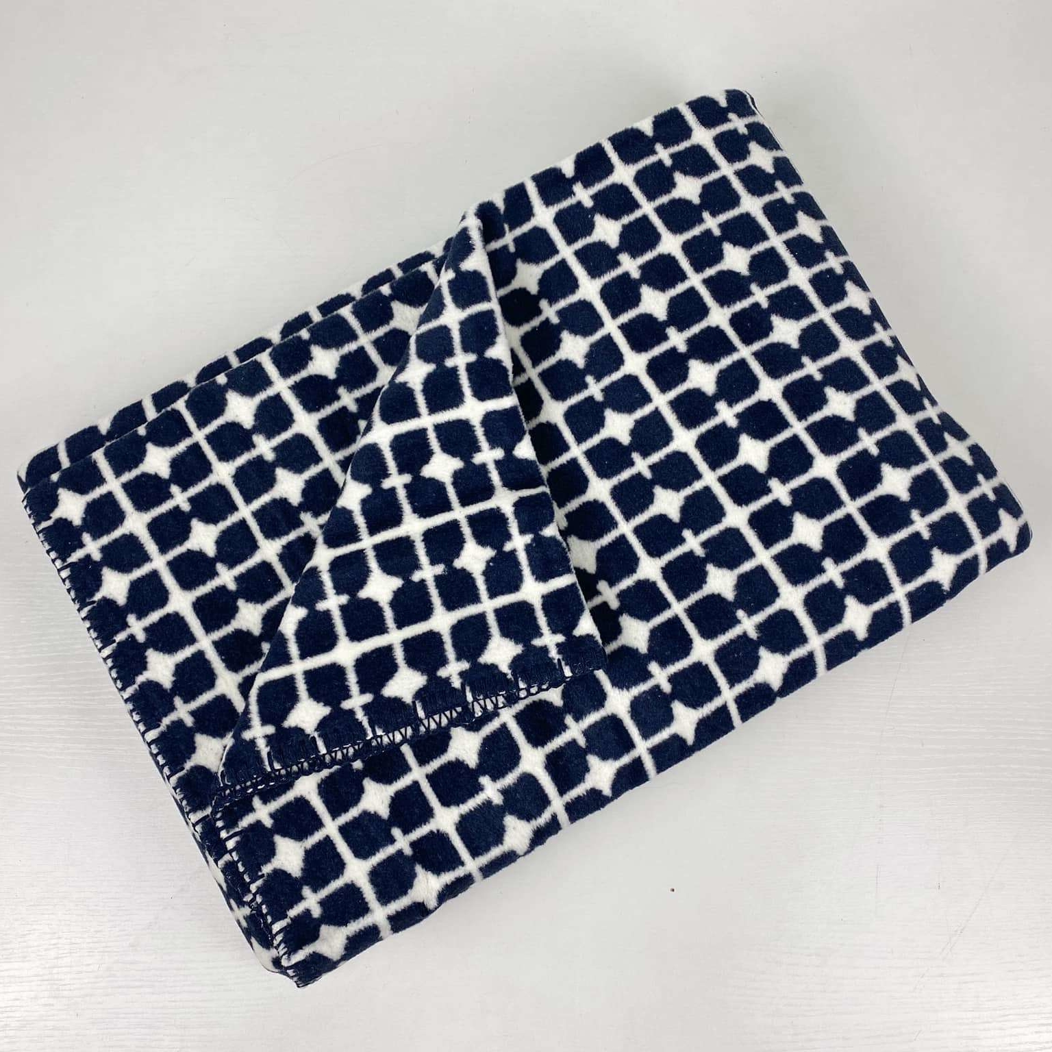 Плед з коротким ворсом графічний принт ч/б WR-108