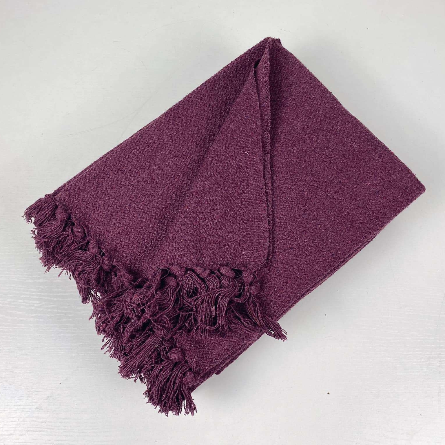 Плед жакард темний бордо WR-109