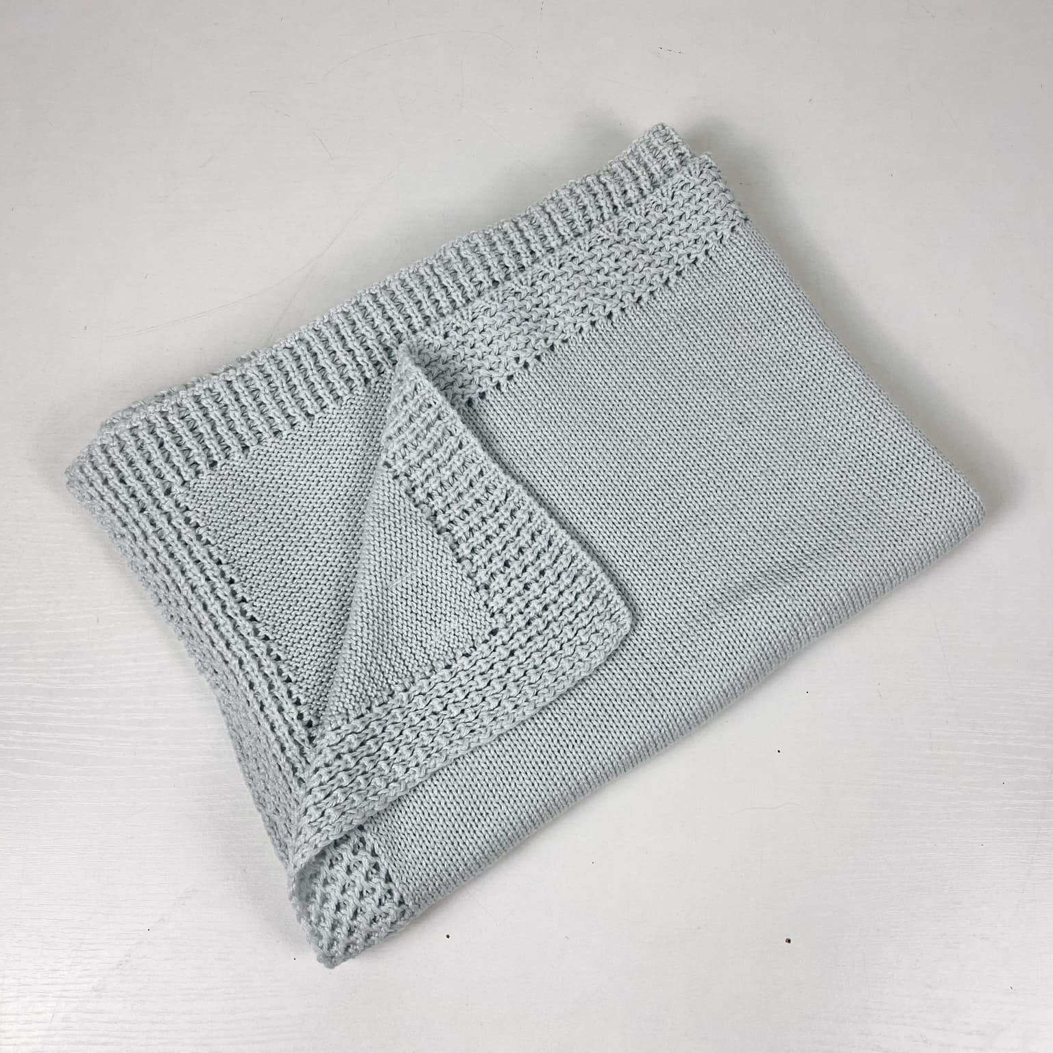 Плед дитячий в'язаний світло-сірий WR-116