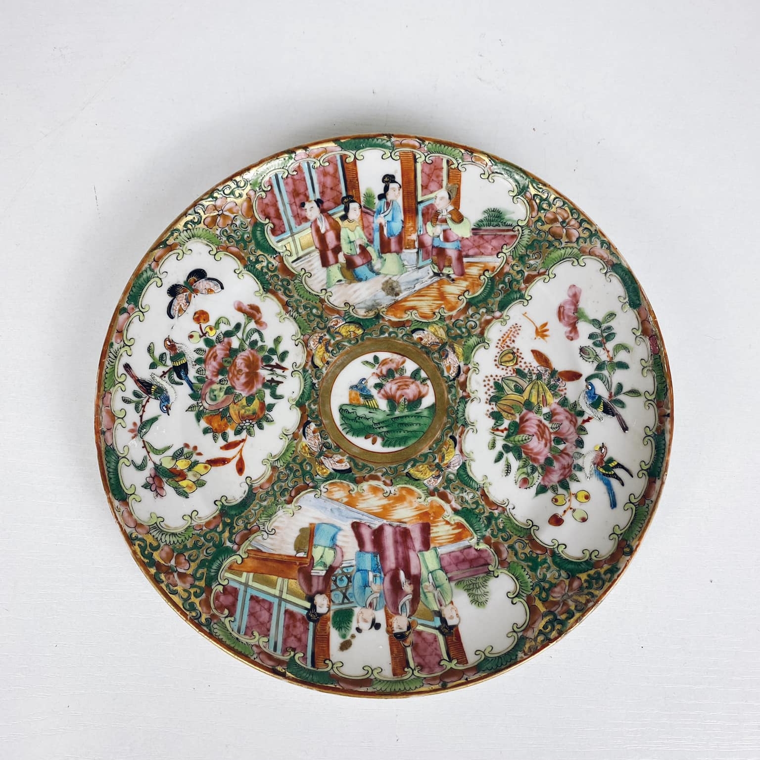 Блюдо-тарілка Кантон Китай порцеляна вінтаж PP-084