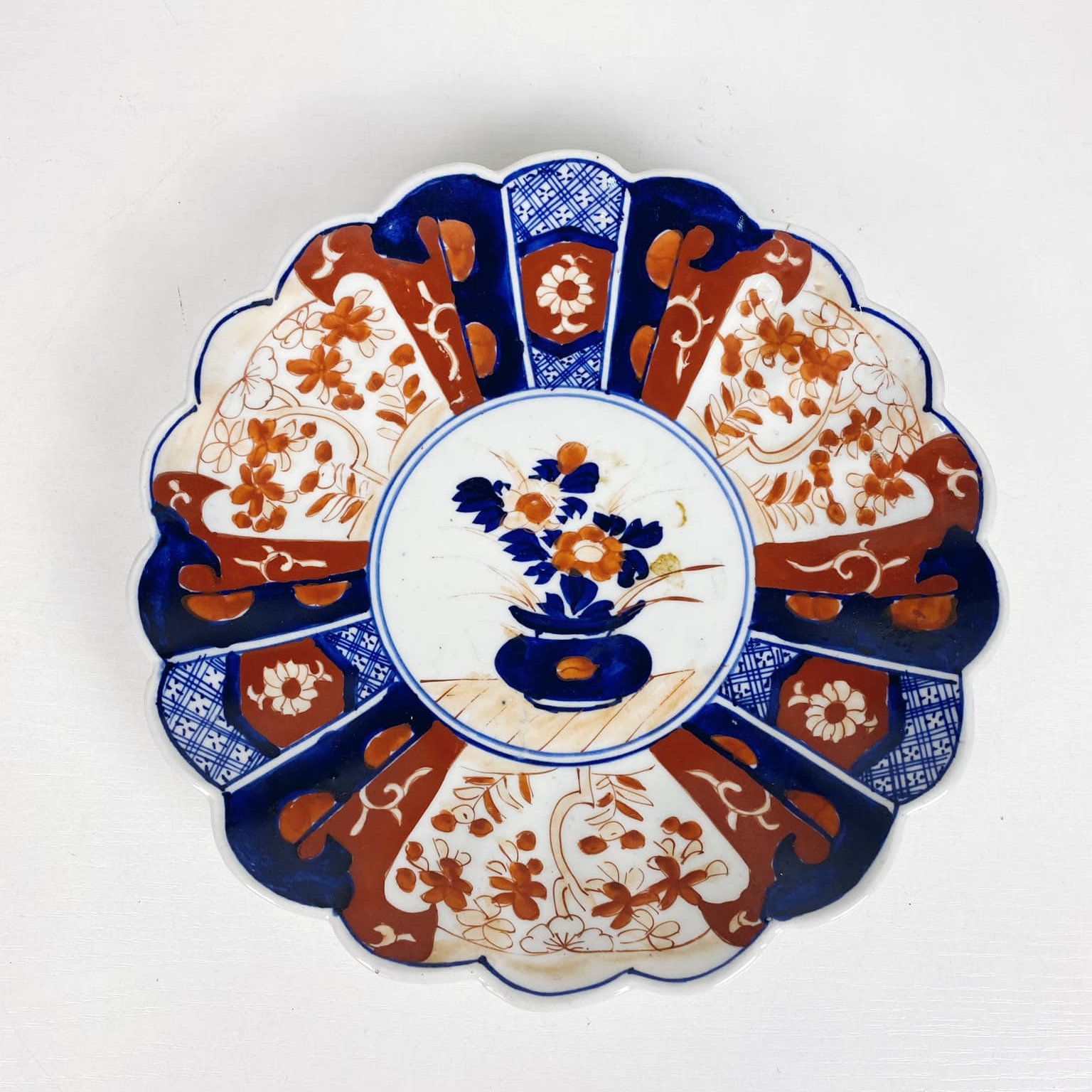 Блюдо-тарілка Квіти імарі порцеляна вінтаж PP-085