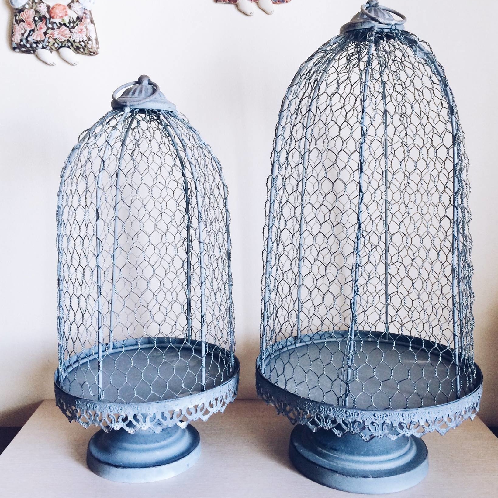 Клітка-блюдо на ніжці метал