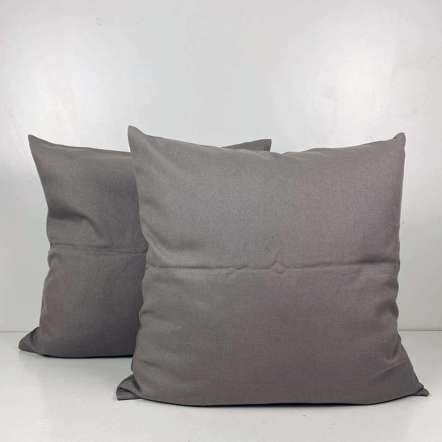 Подушка декоративна сіра бавовна PW-363