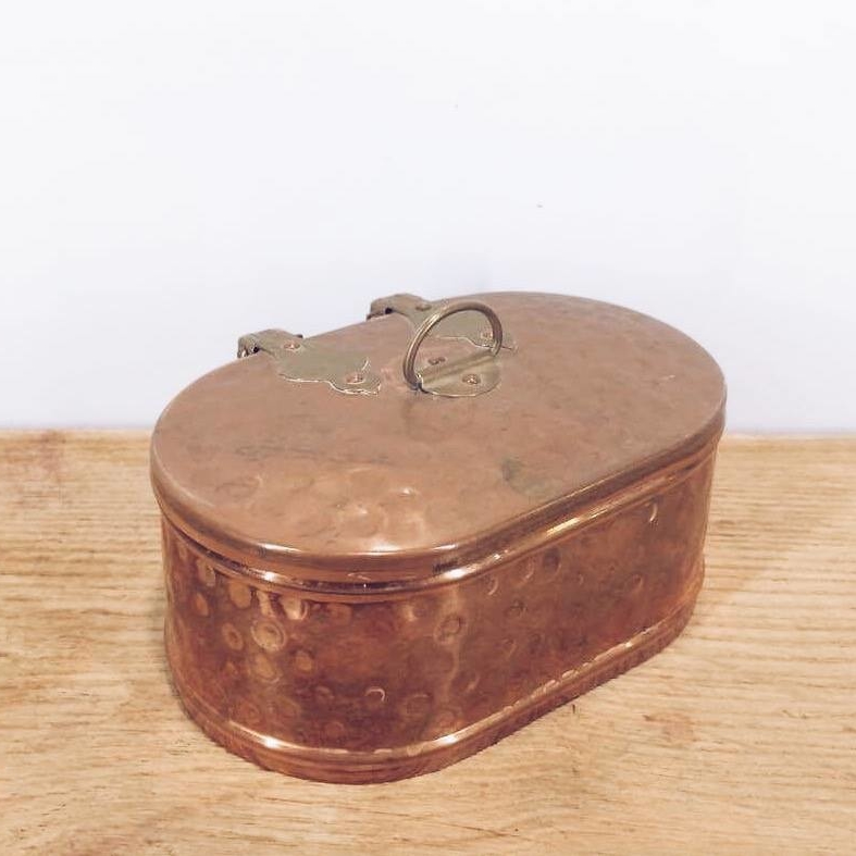 Скринька овальна мідь вінтаж BX-091