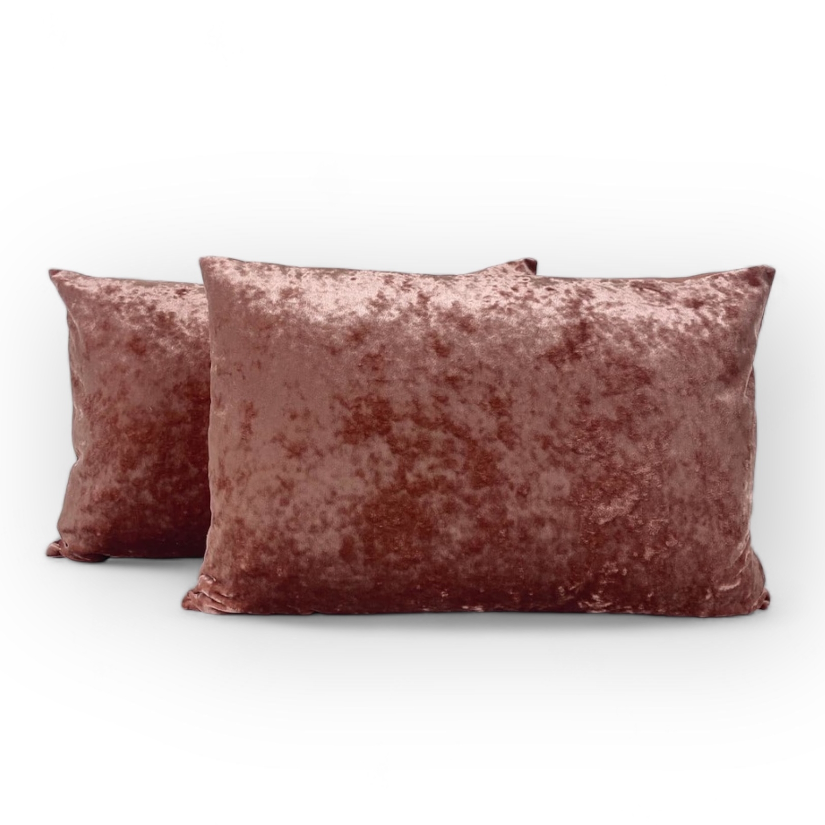 Подушка декоративна прямокутна рожево-беж плюш PW-371