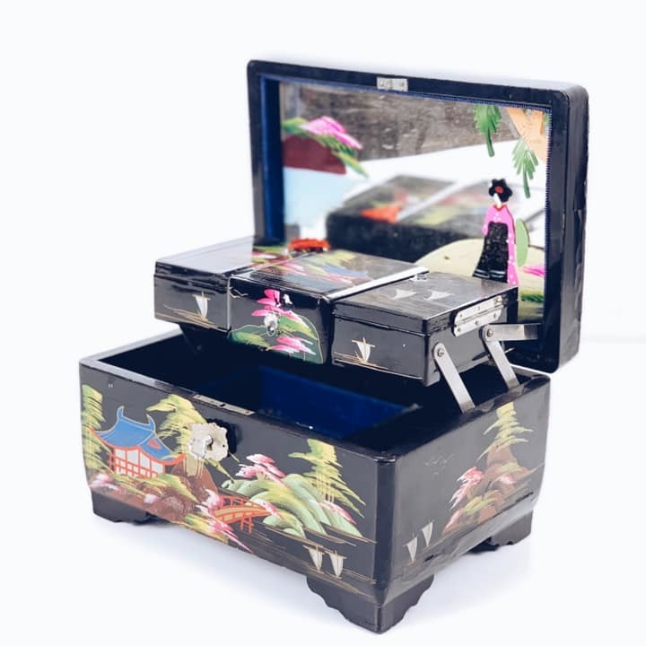 Шкатулка музична з розписом Китай вінтаж BX-104