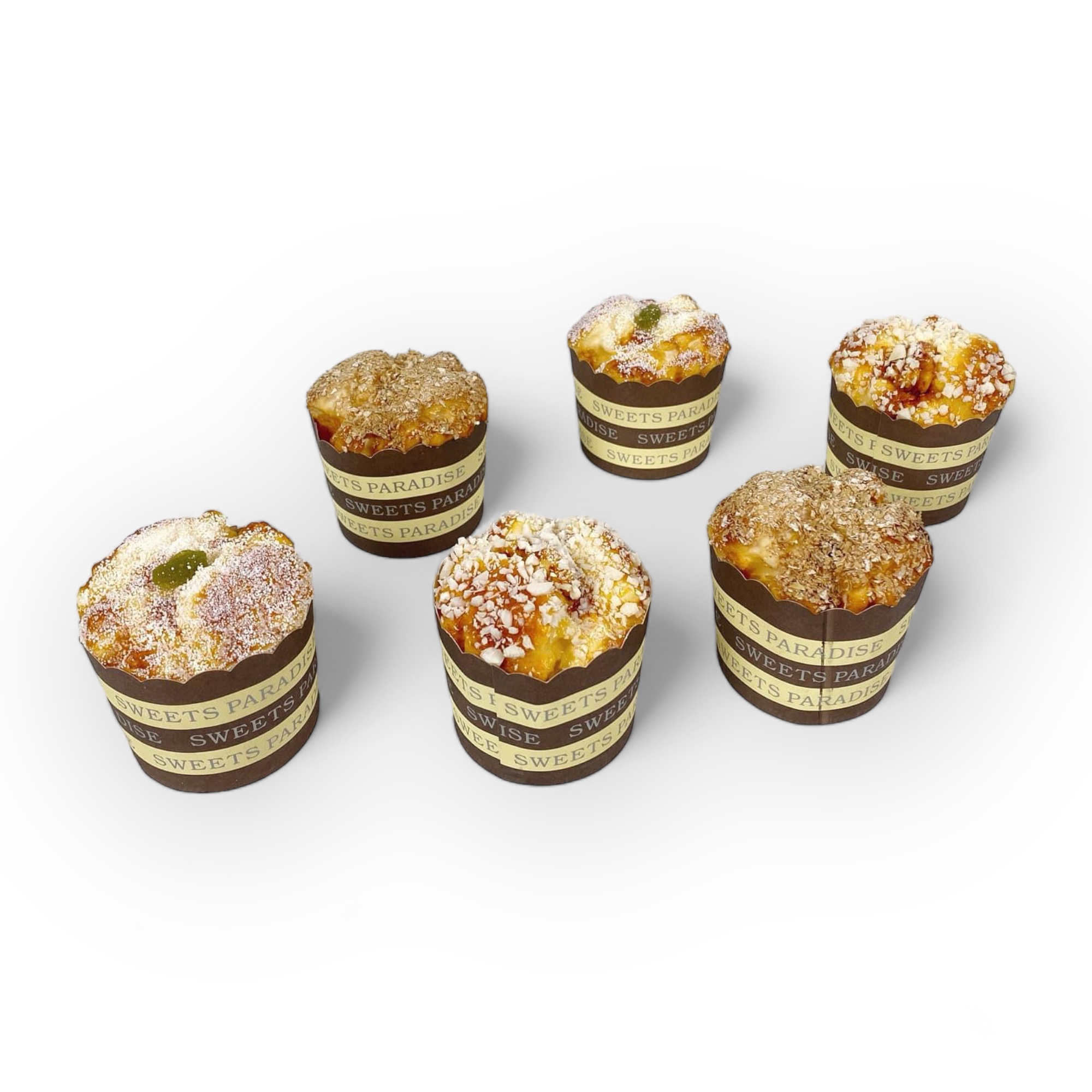 Кекс з цукровою посипкою муляж в паперовому стаканчику MF-037