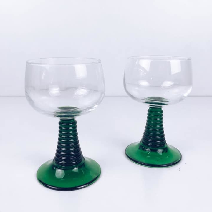 Бокал "Рьомер" біле/зелене скло GS-041