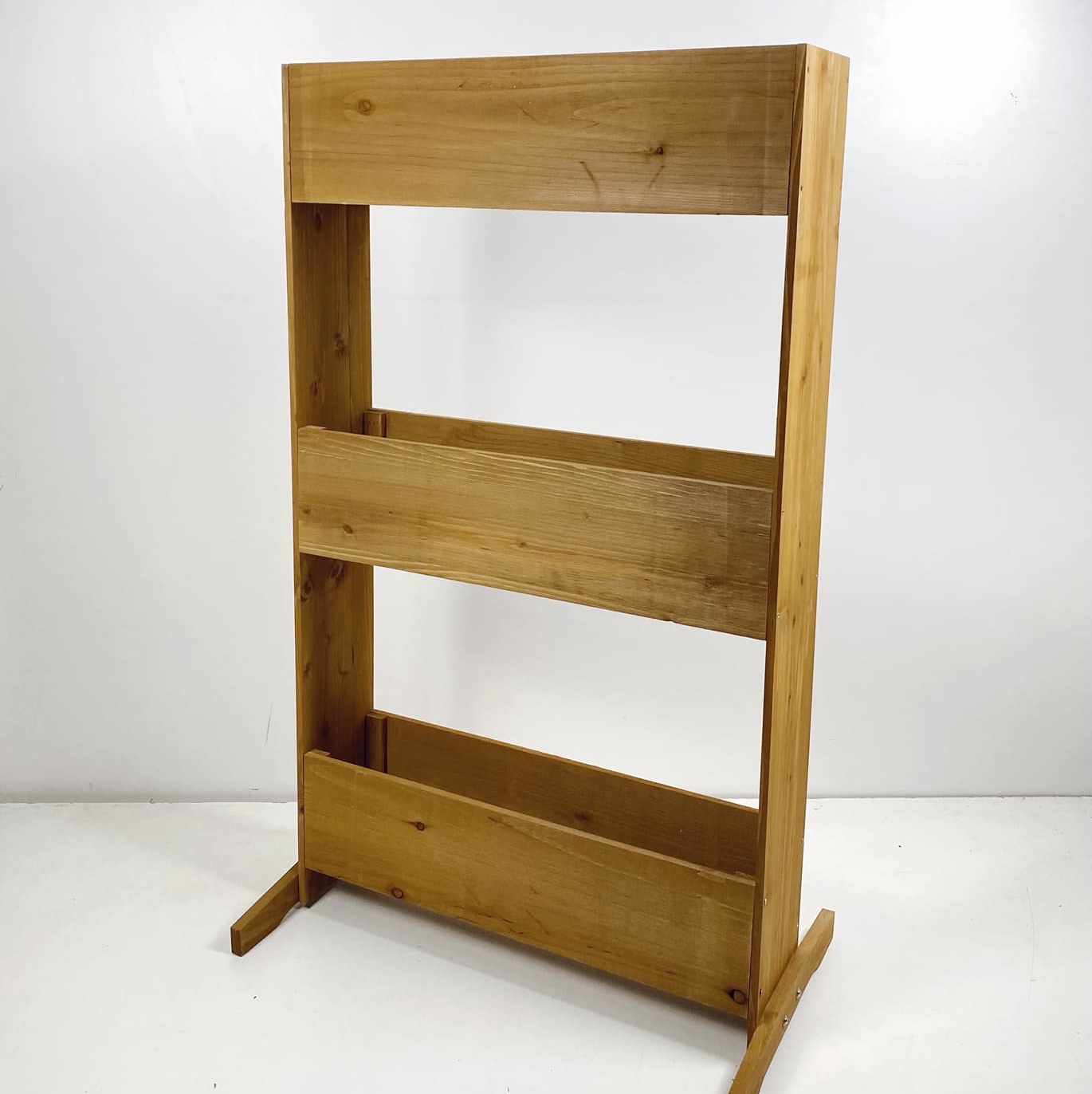 Стійка з 3 кашпо прямокутна дерево