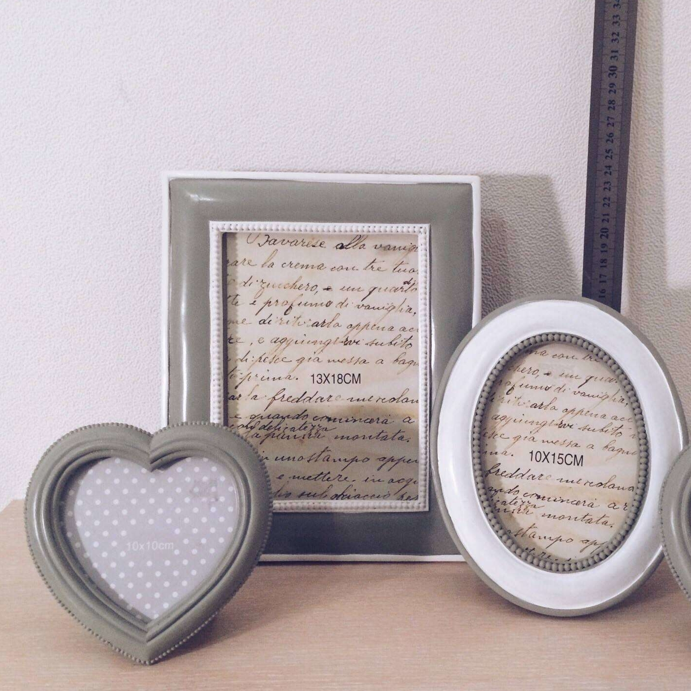 Рамка Серце/прямокутна/овальна  сіра AR-085