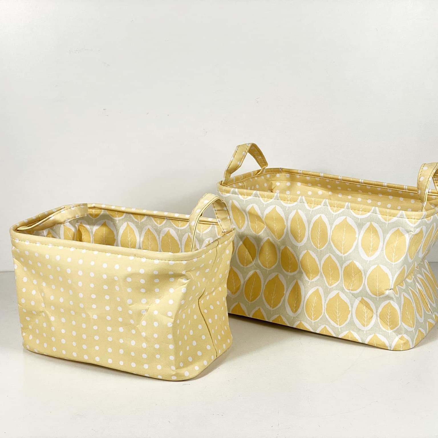 Кошик для дрібничок жовтий текстиль BA-134