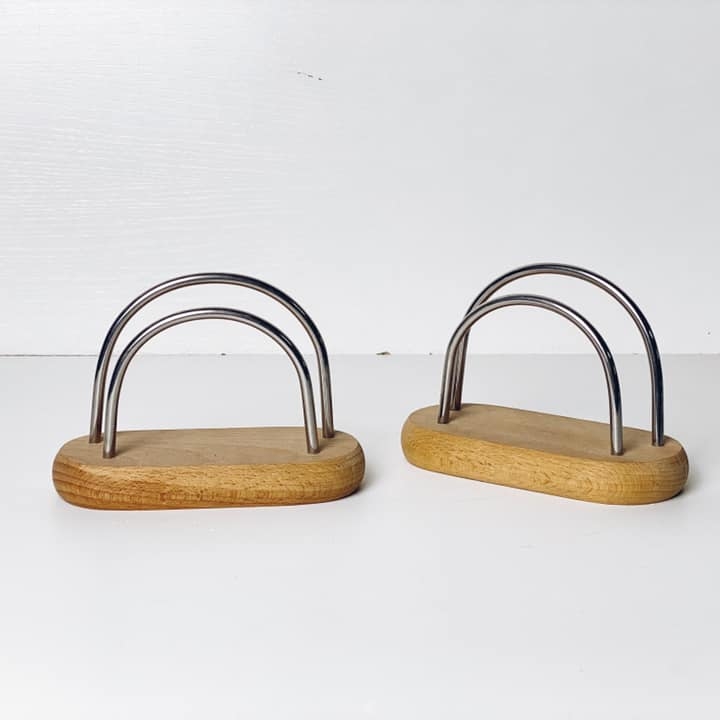 Підставка для серветок дерево/метал KD-056