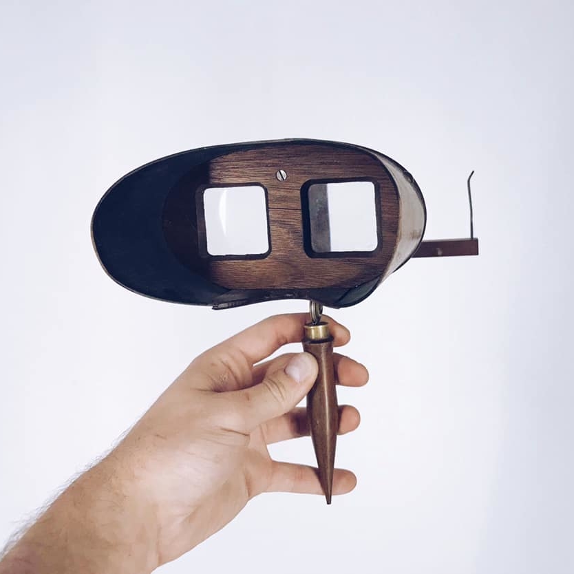 Стереоскоп старовинний дерево/метал