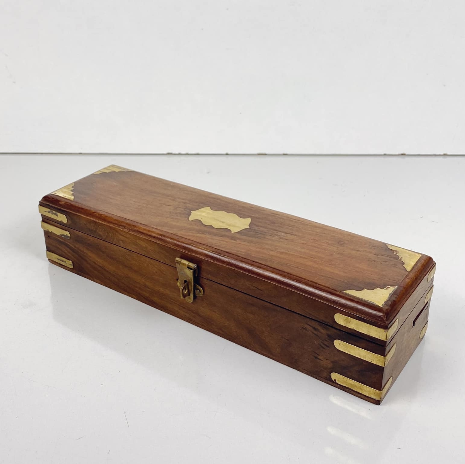 Шкатулка-пенал дерево/латунь BX-113