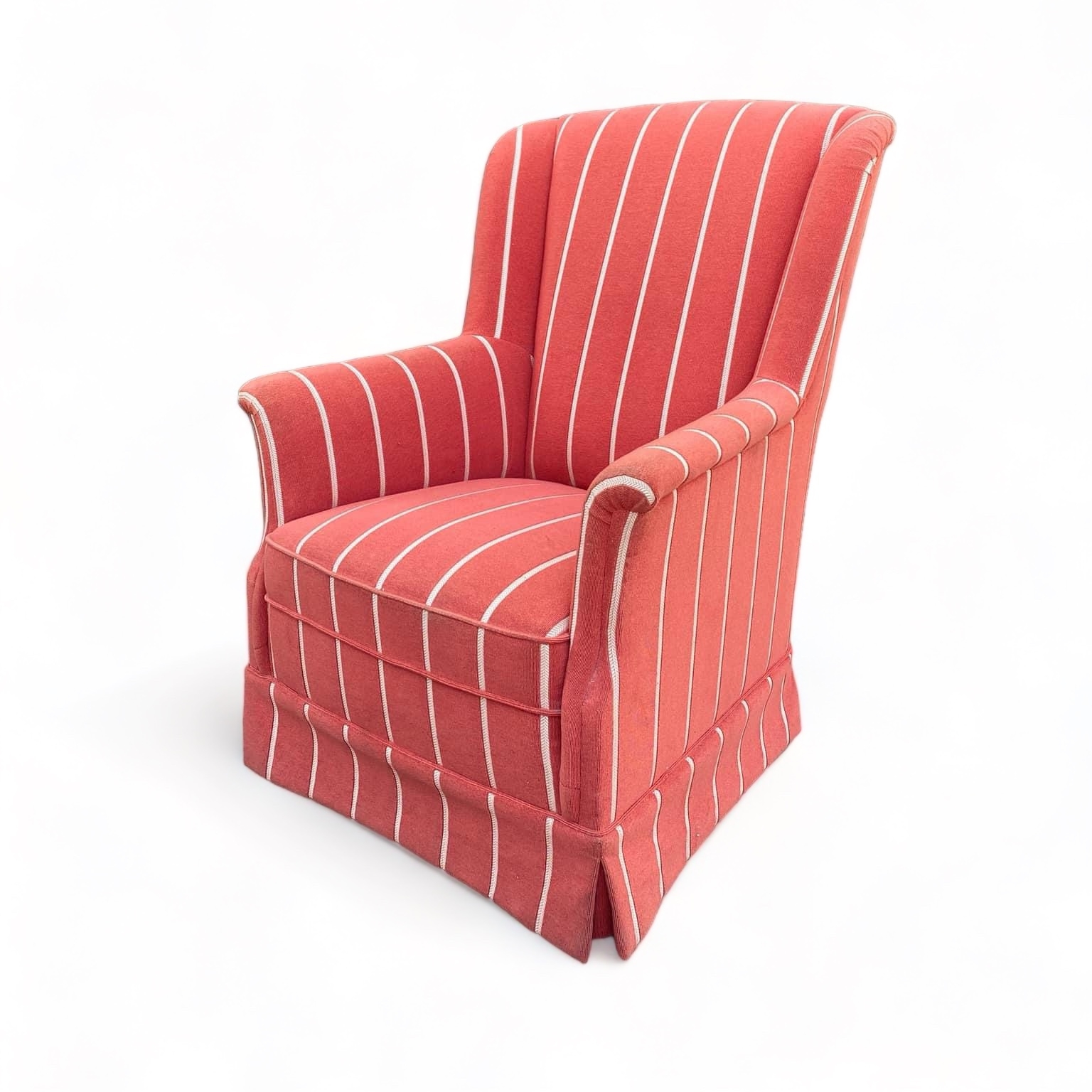 Крісло класичне корал у смужку вінтаж CH-136