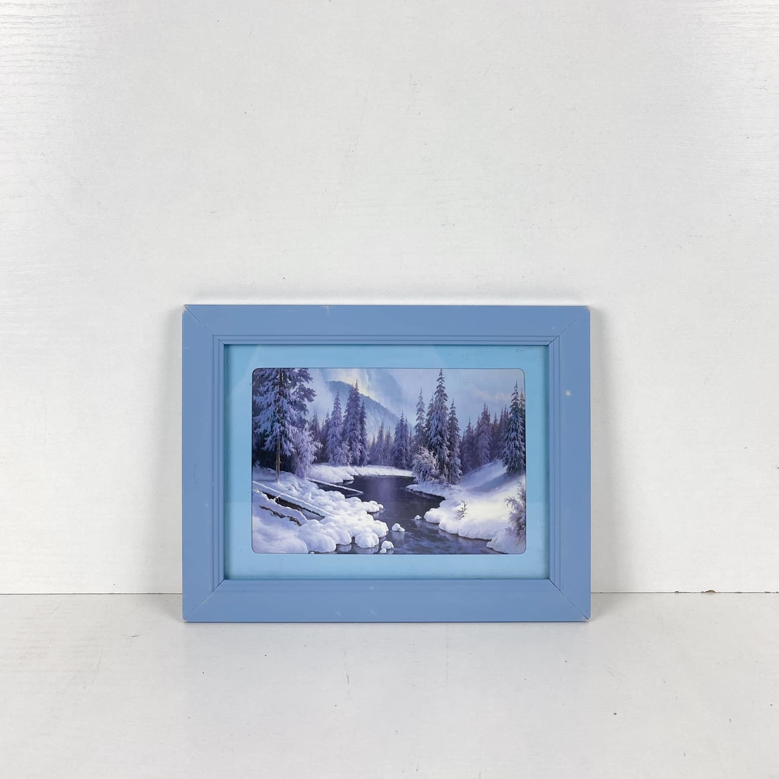 Пейзаж зимовий в блакитній рамкі AR-686