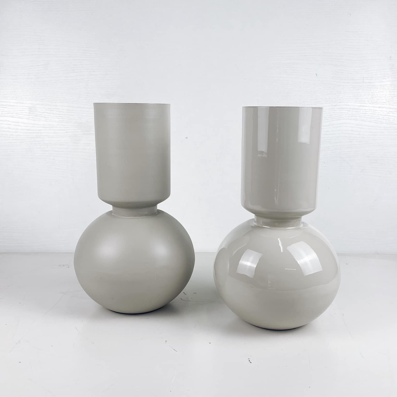 Ваза сіро-беж/золото метал VA-403