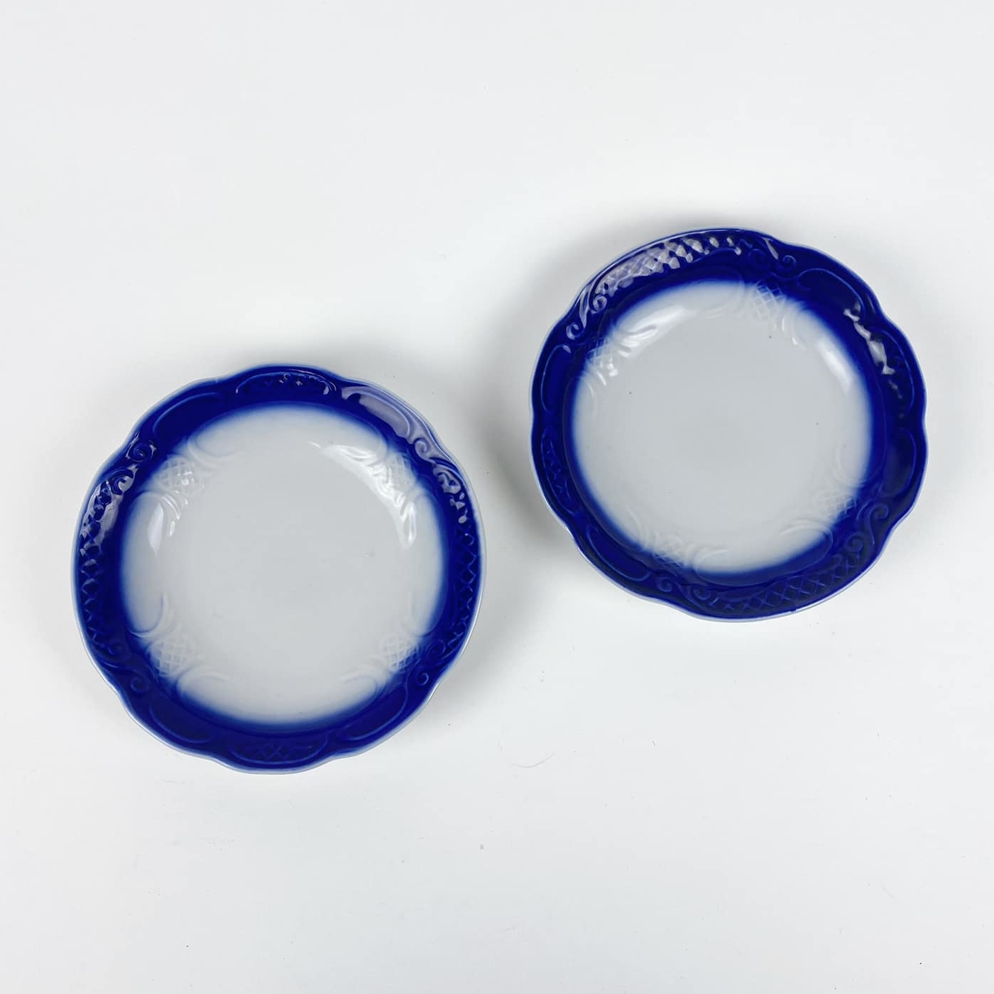 Тарілка супова синій декор порцеляна вінтаж PP-091