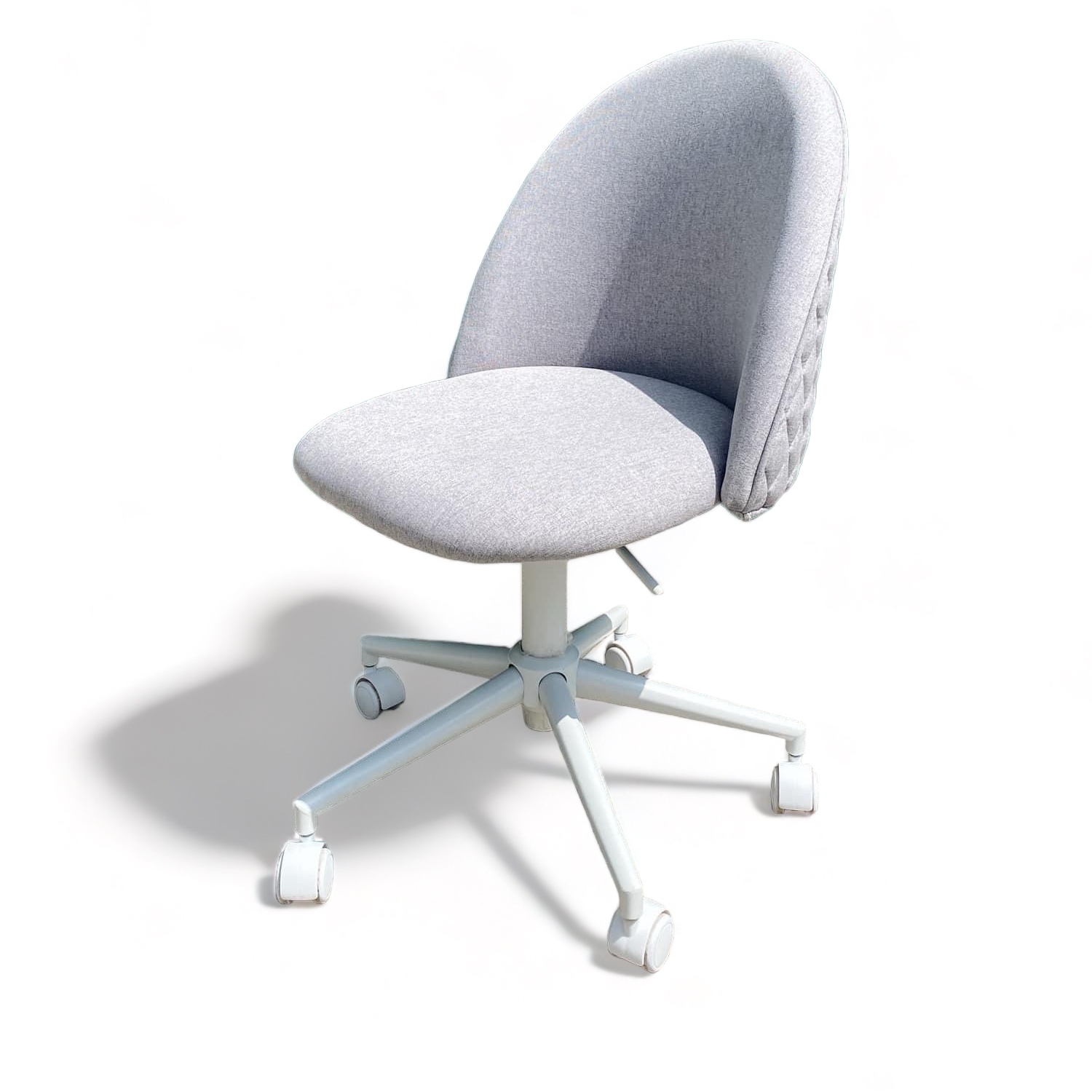 Крісло офісне сіро-біле CH-138