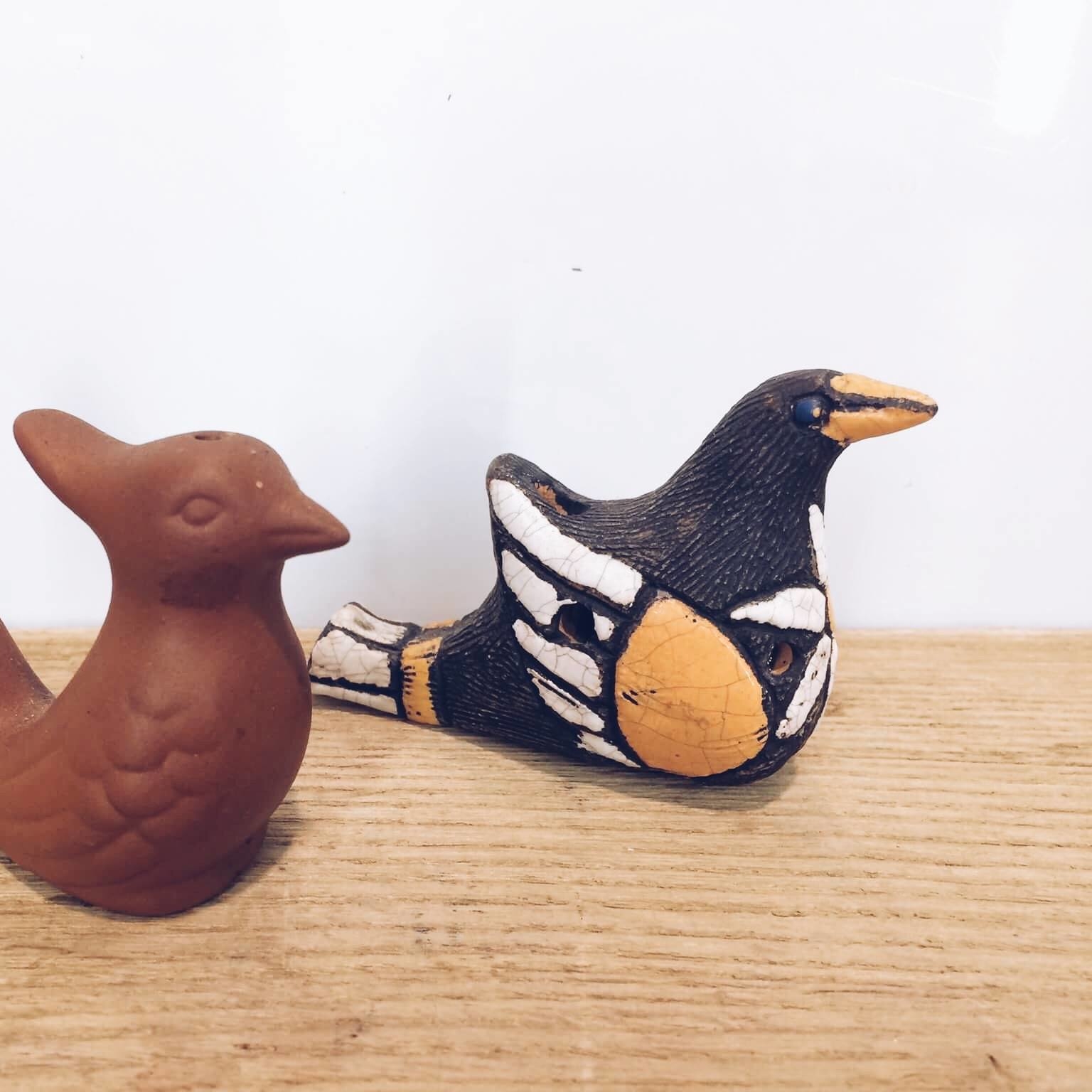 Пташка-свистулька кольорова кераміка етно