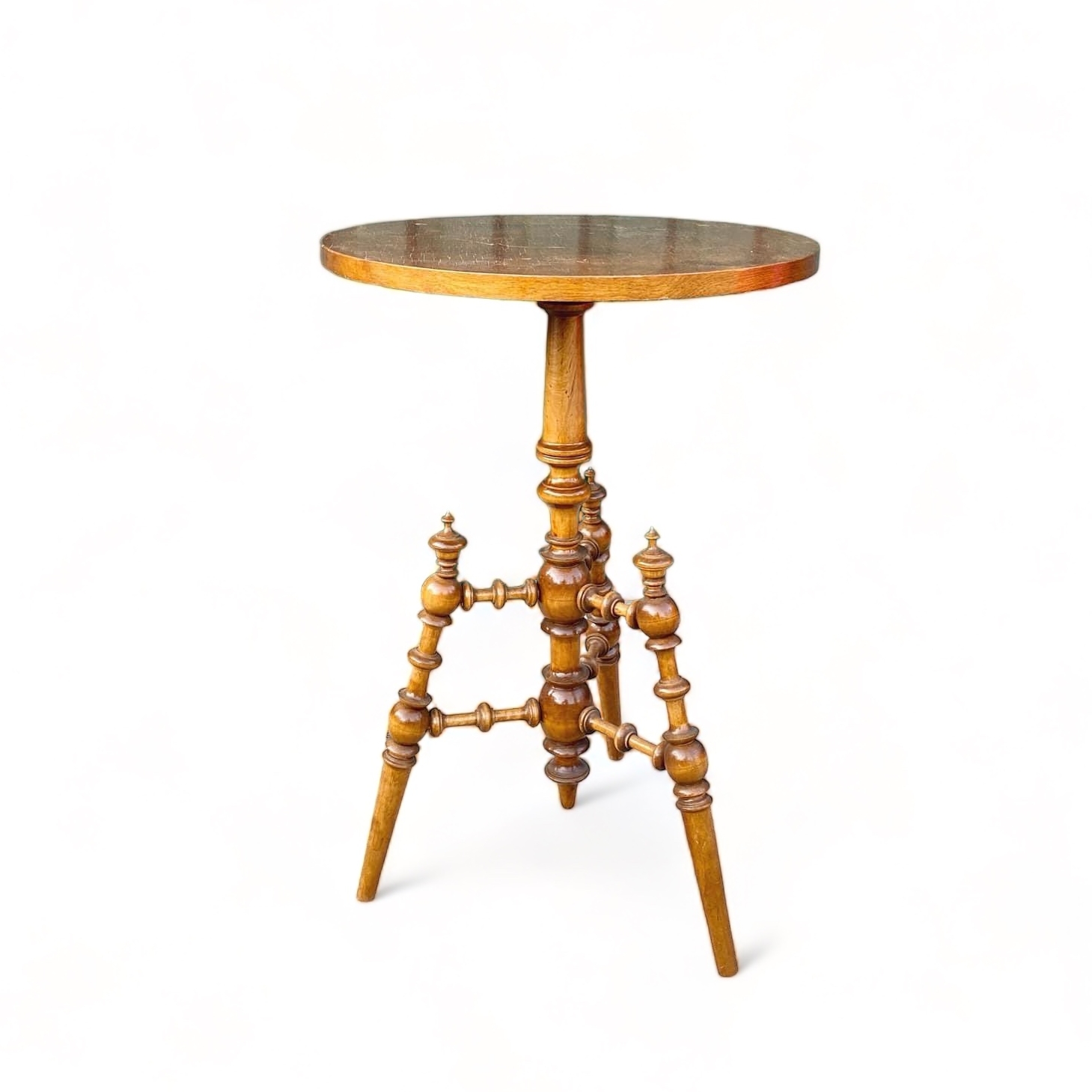 Столик-підставка круглий на фігурних ніжках т-дерево TB-846