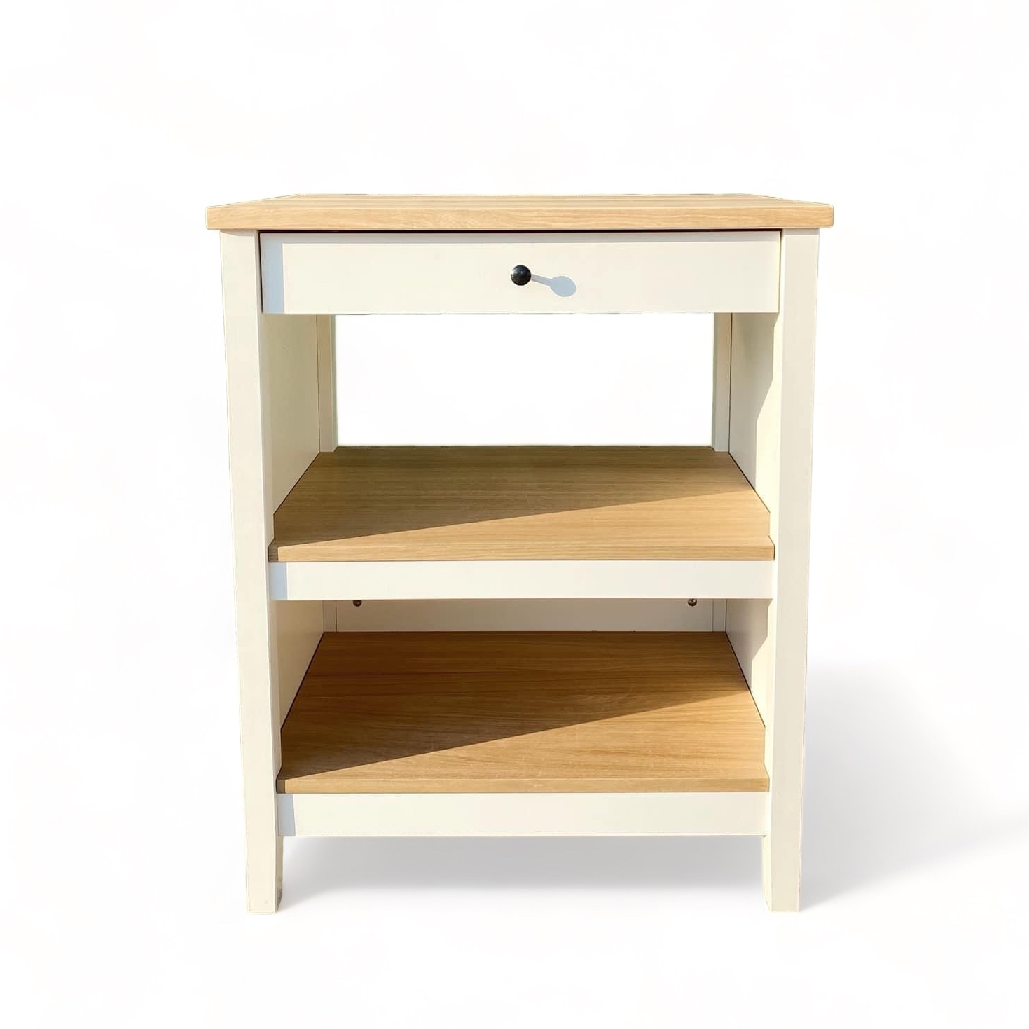 Кухонний острів з полицями білий/дуб CB-073