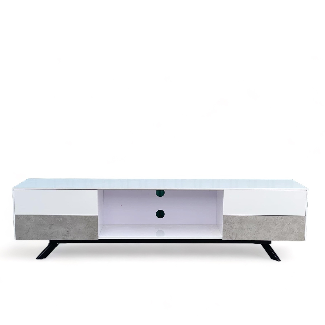 Тумба для ТВ біла/сіра CB-074