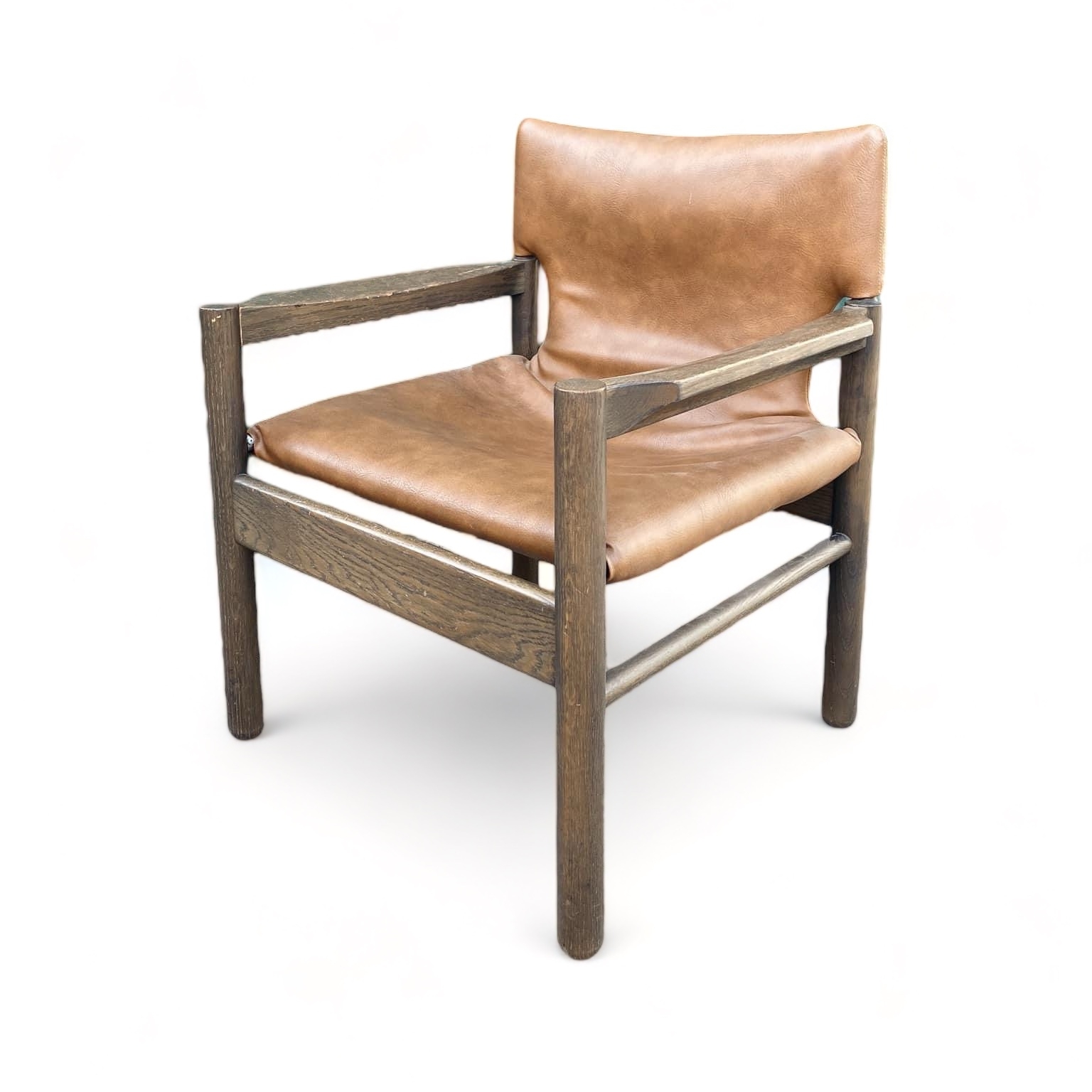 Крісло вінтаж штучна шкіра/дерево CH-139