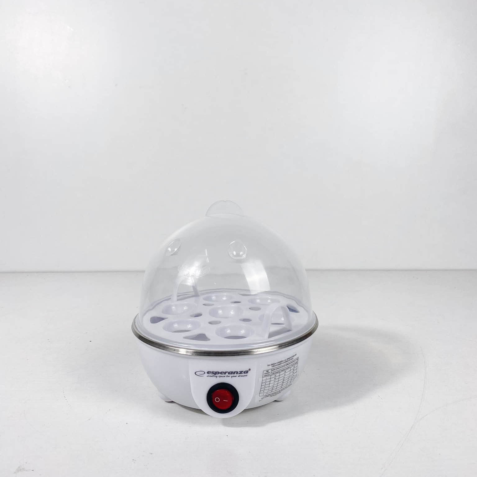 Яйцеварка електрична біла пластик KT-045