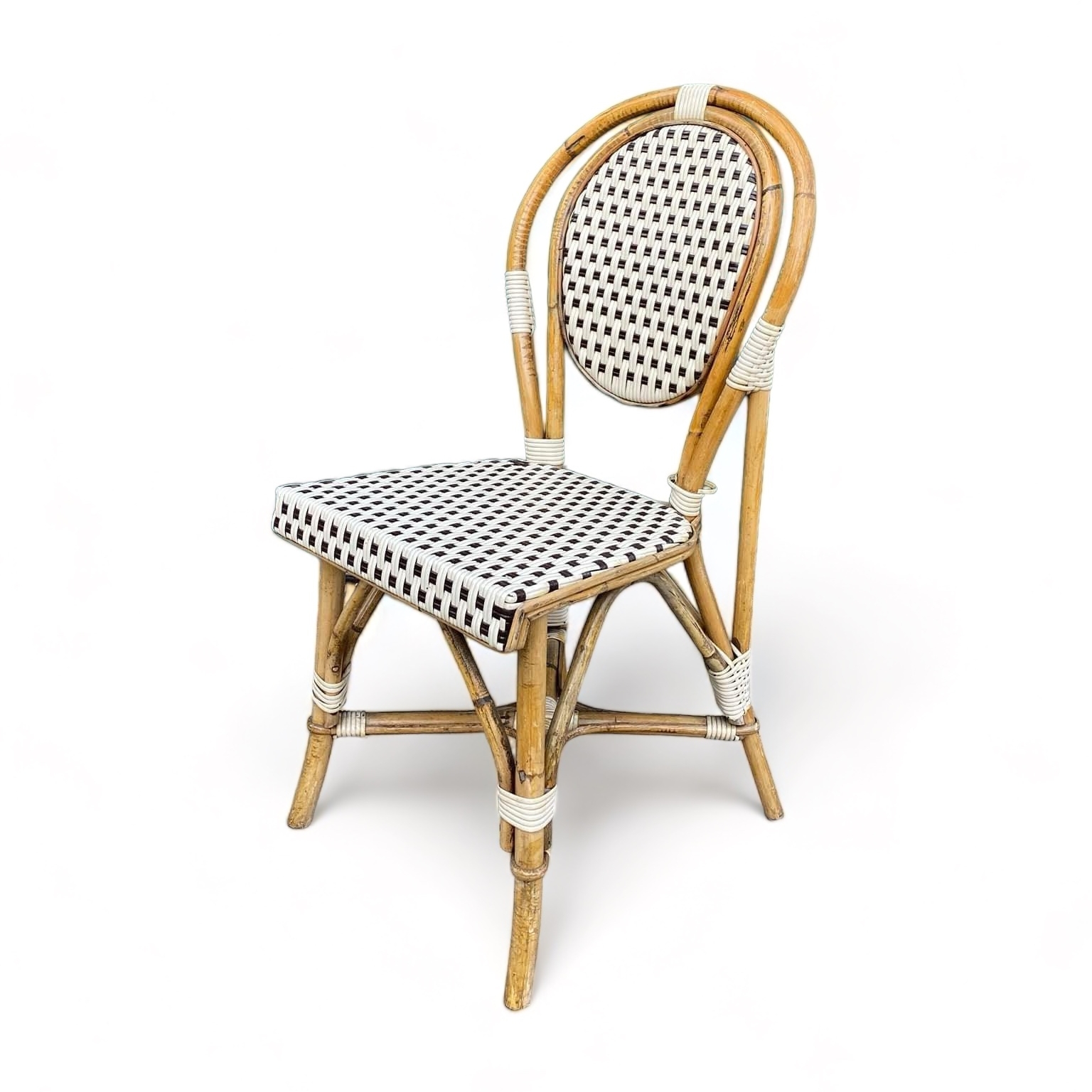 Стілець для кафе/бістро ротанг штучний/нат білий ST-116