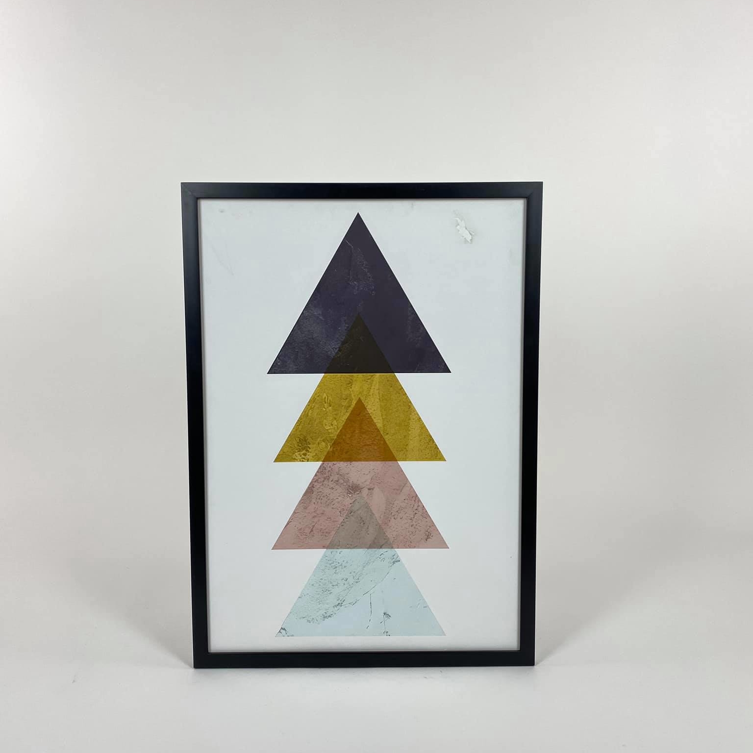 Постер серія Абстракція трикутники 1 у чорній рамкі AR-820