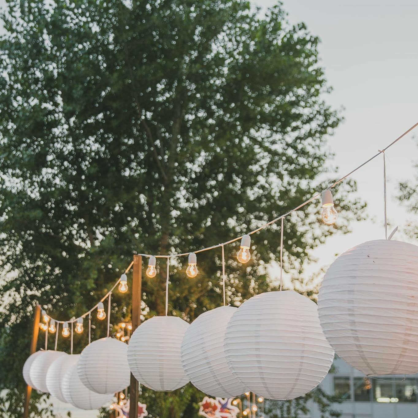 Ретро-гірлянда чорна/біла LW-032