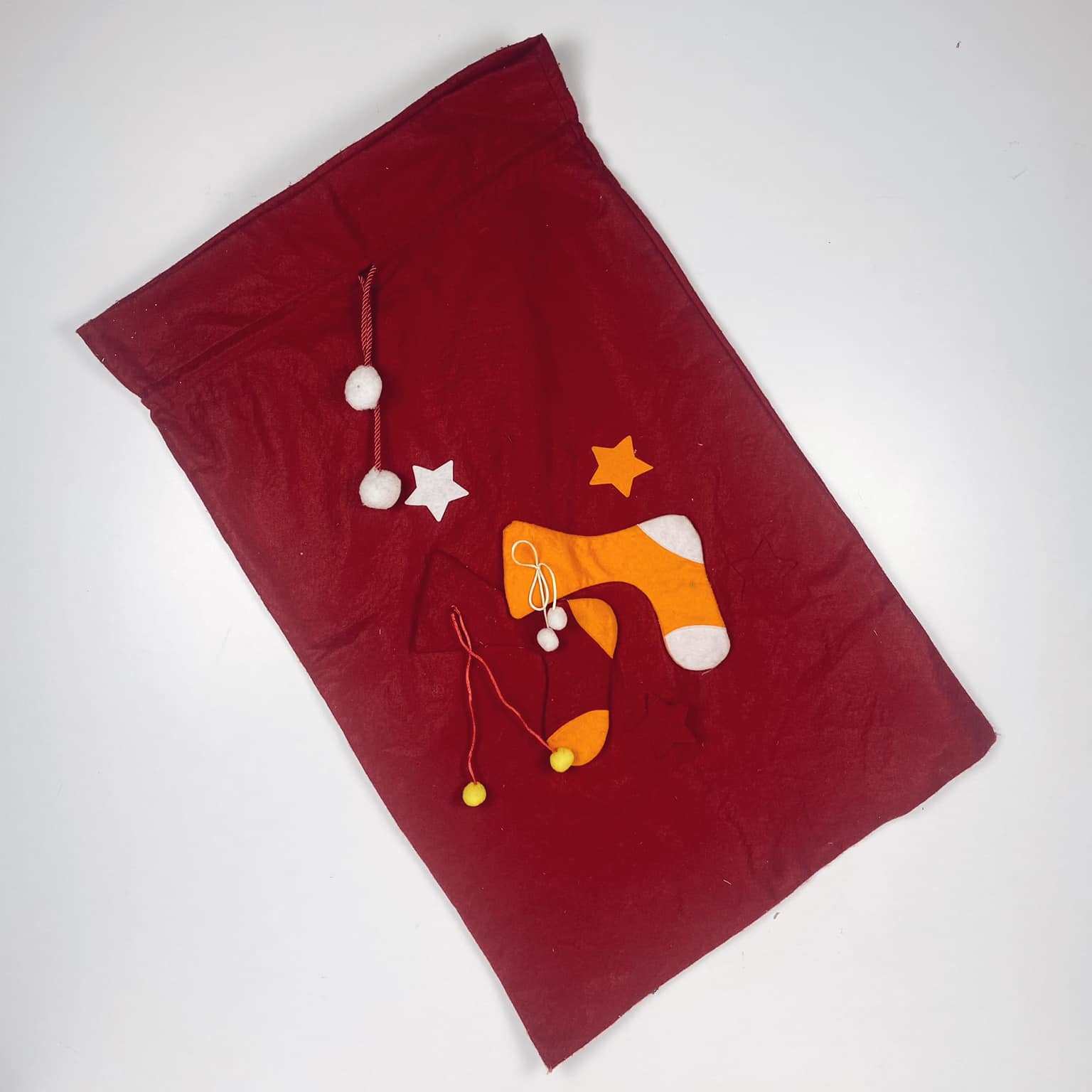 Мішочок новорічний червоний для подарунків