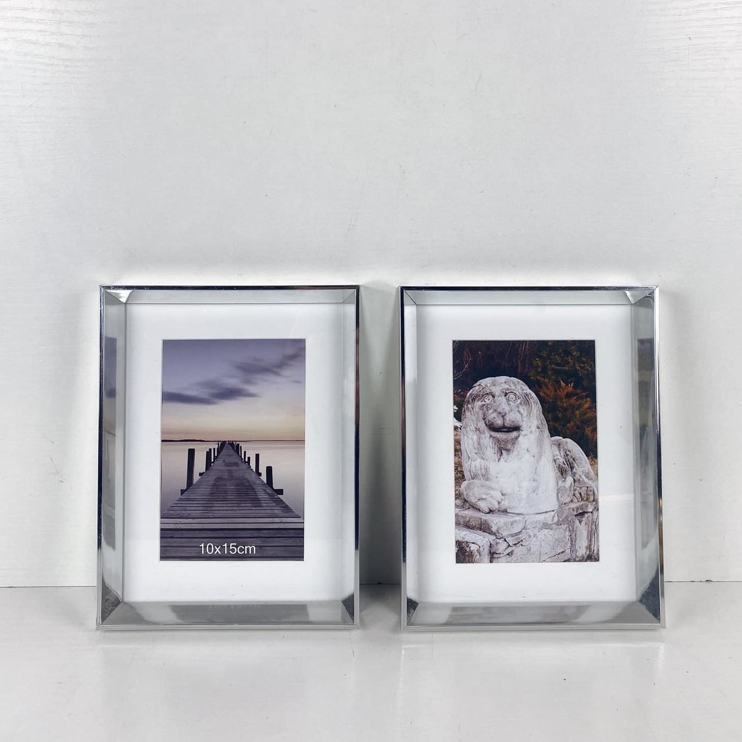 Фото Лев у рамкі з паспарту хром для фото 10х15 AR-733