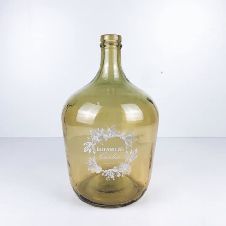 Пляшка-бутль велика коричнево-зелена скло 1