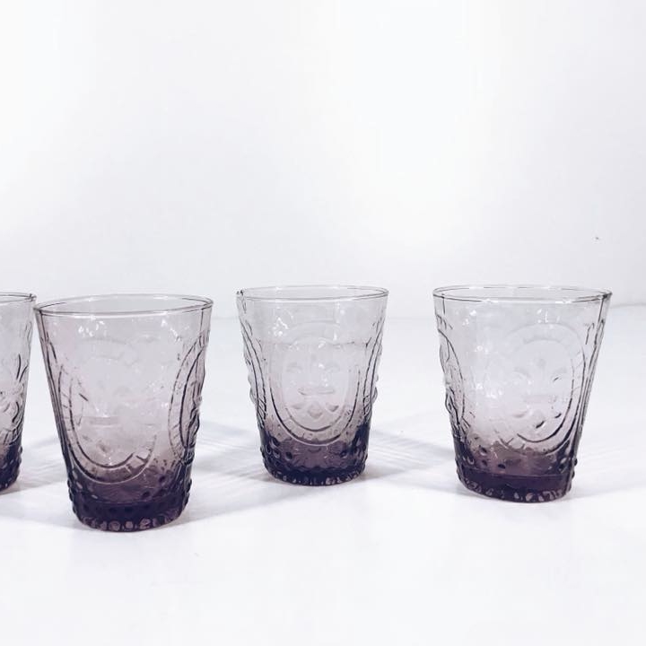 Склянка скло рельєфне жовте GS-048