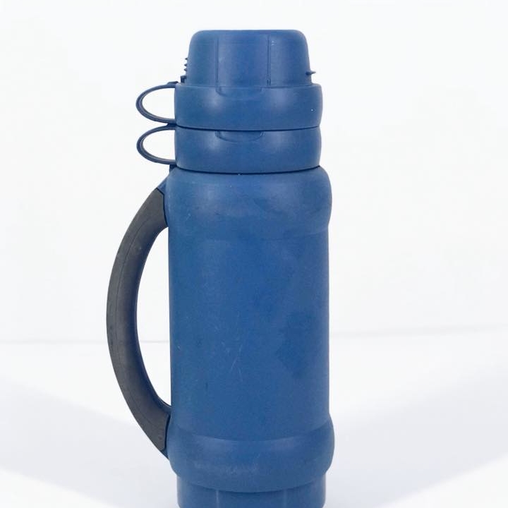 Термос синій з ручкою пластик TS-011