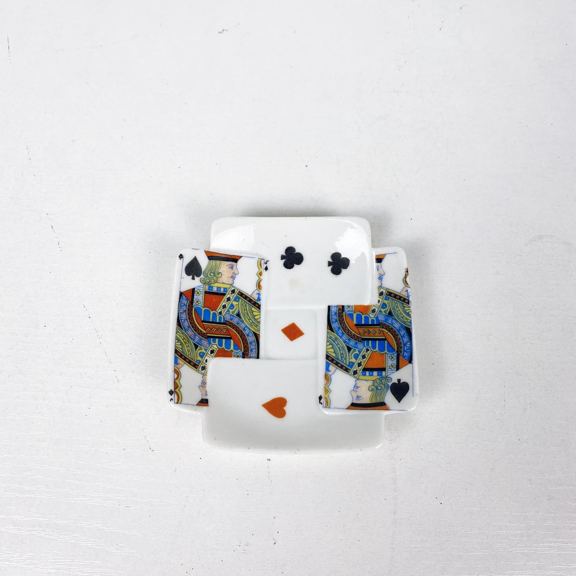 Тарілочка декоративна Карти порцеляна вінтаж